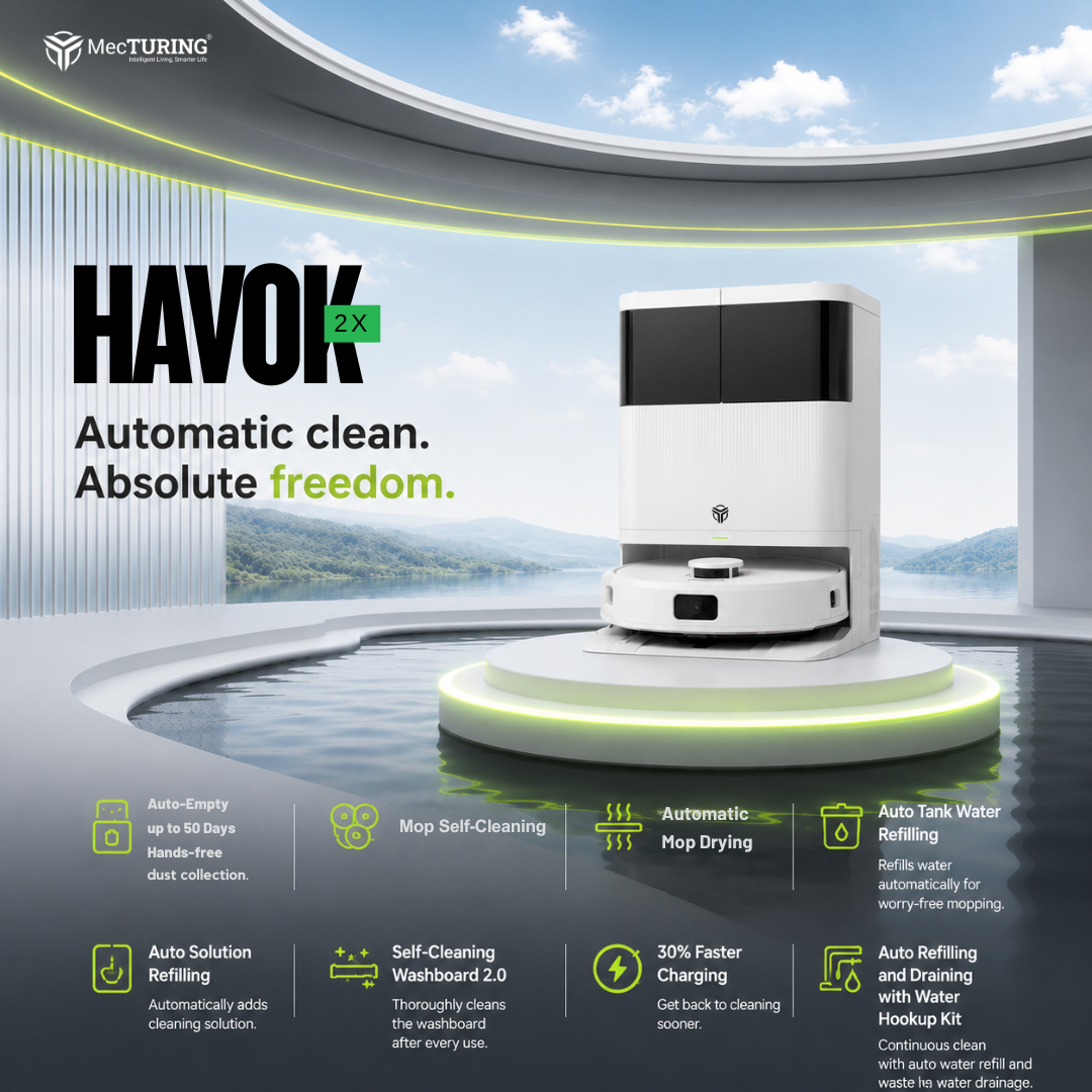 HAVOK™ 2X – Fully Automatic Robotic Vacuum Cleaner | 2026 New Launch