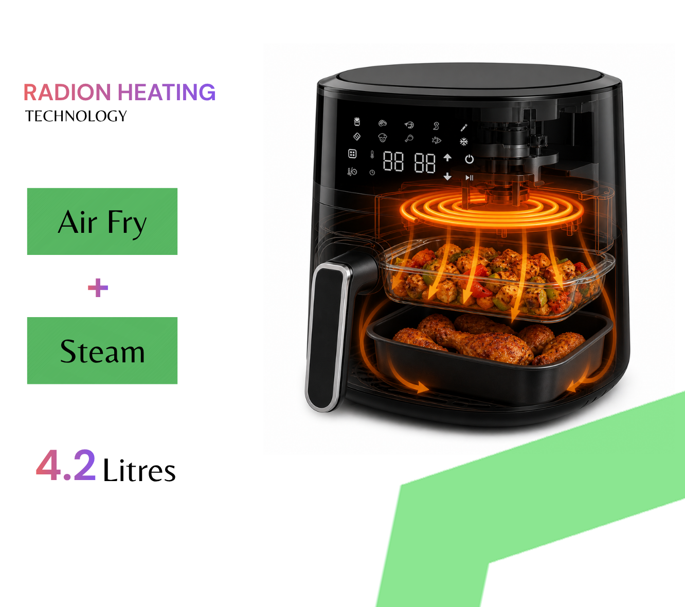 MecTURING™ AiR-2000 Smart air fryer with RADION™ Technology