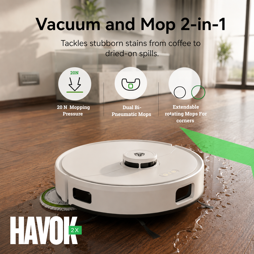 HAVOK™ 2X – Fully Automatic Robotic Vacuum Cleaner | 2026 New Launch