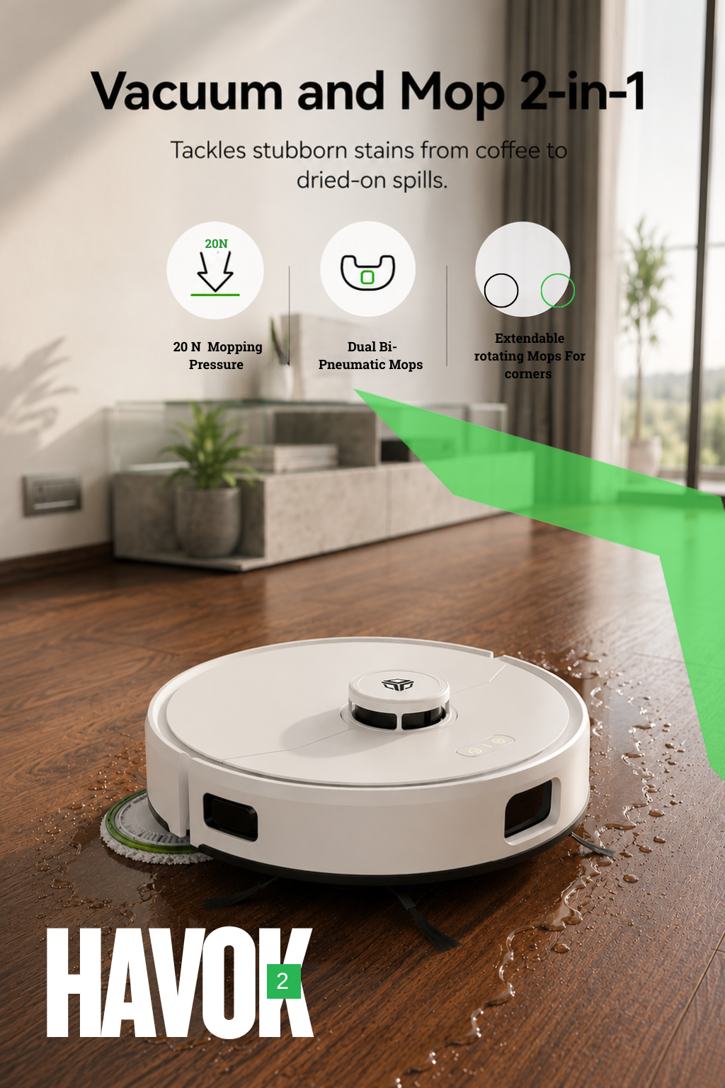 HAVOK™ 2X – Fully Automatic Robotic Vacuum Cleaner | 2026 New Launch