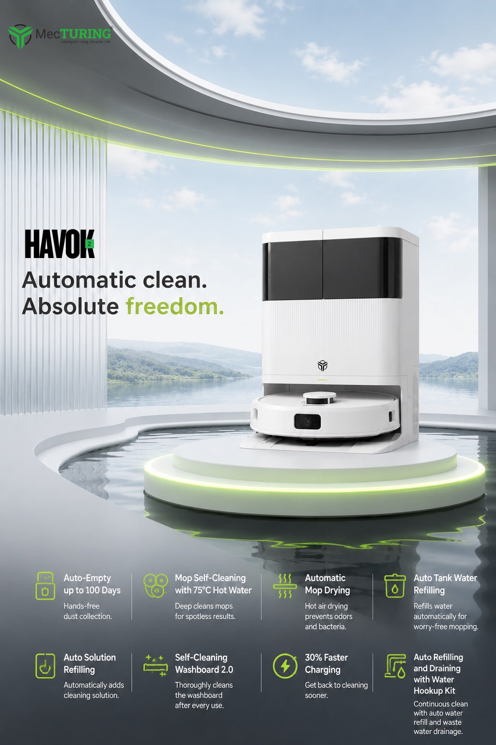 HAVOK™ 2X – Fully Automatic Robotic Vacuum Cleaner | 2026 New Launch